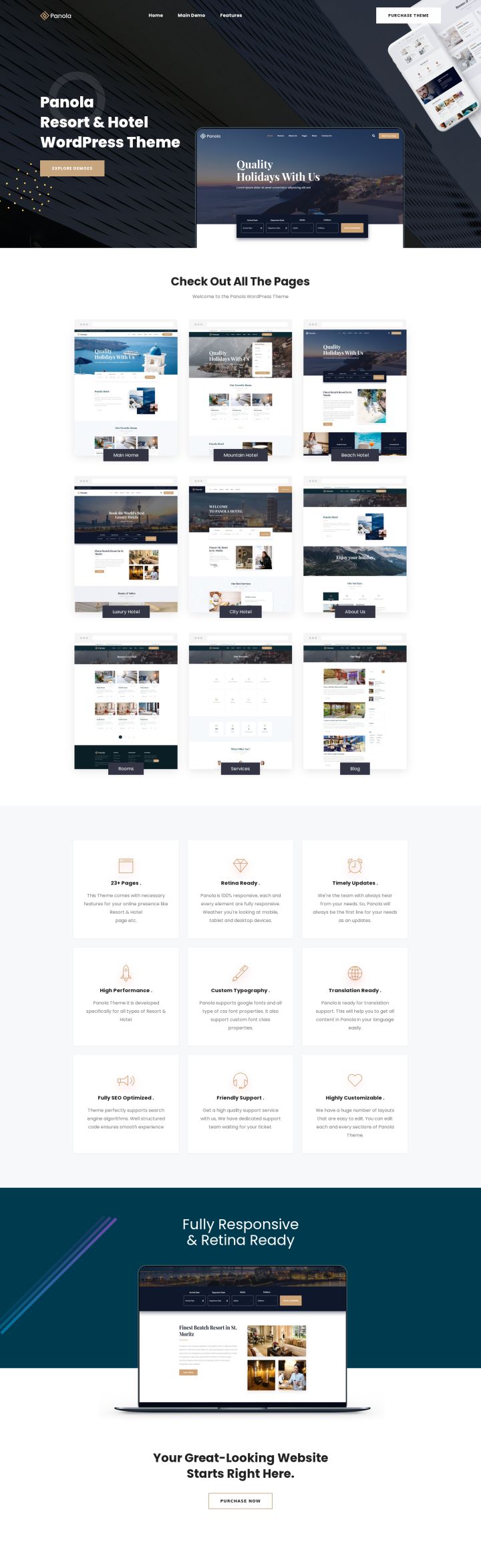 WordPress шаблон ThemeForest Panola
