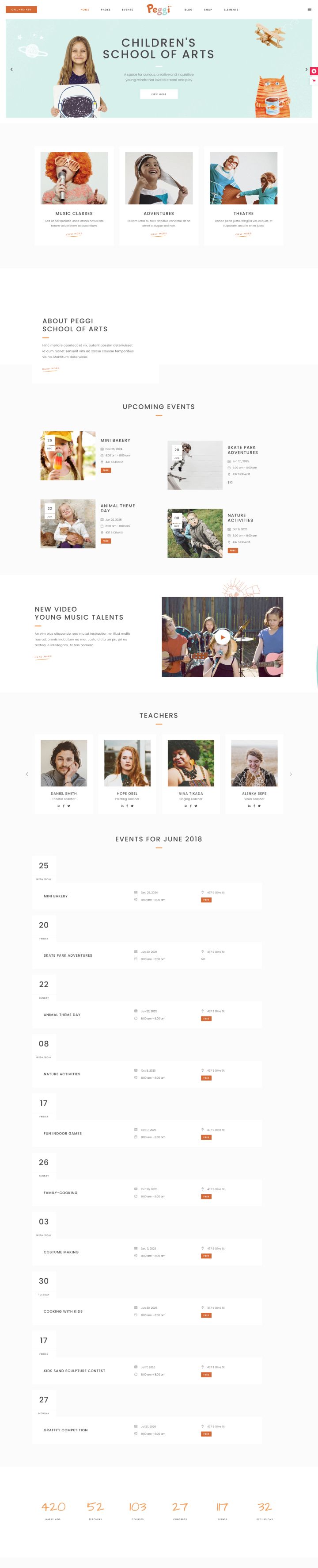 WordPress шаблон ThemeForest Peggi