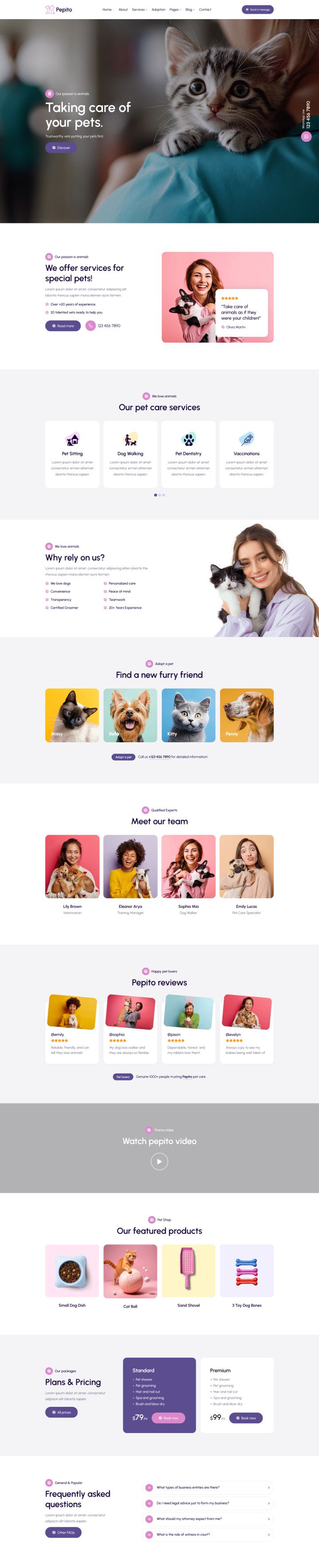 WordPress шаблон ThemeForest Pepito