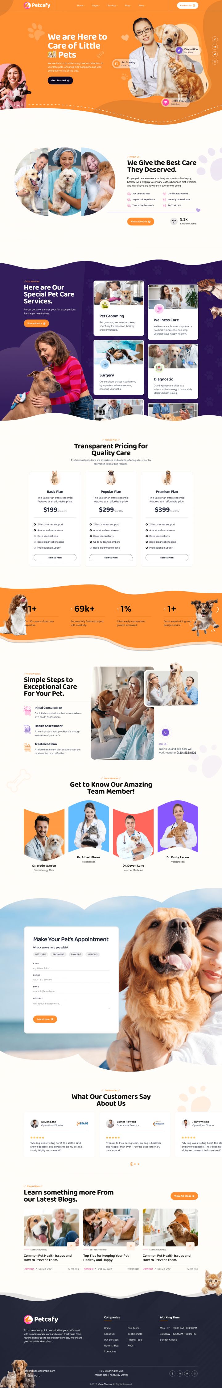 WordPress шаблон ThemeForest Petcafy