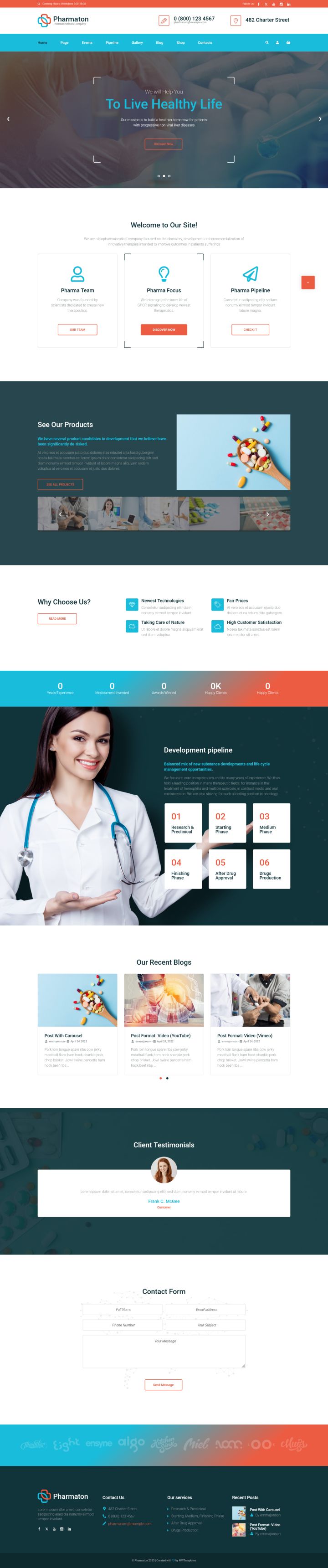 WordPress шаблон ThemeForest Pharmaton