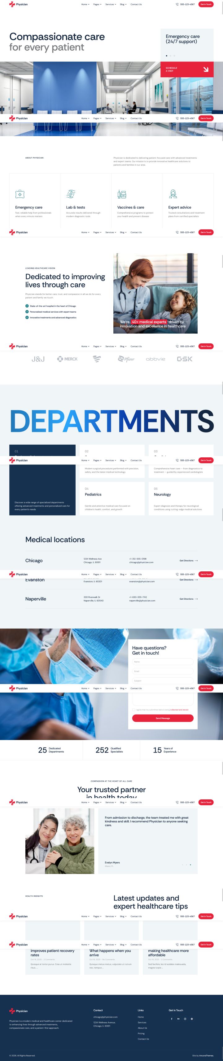 Шаблон ThemeForest Physician WordPress шаблон ThemeForest Physician
