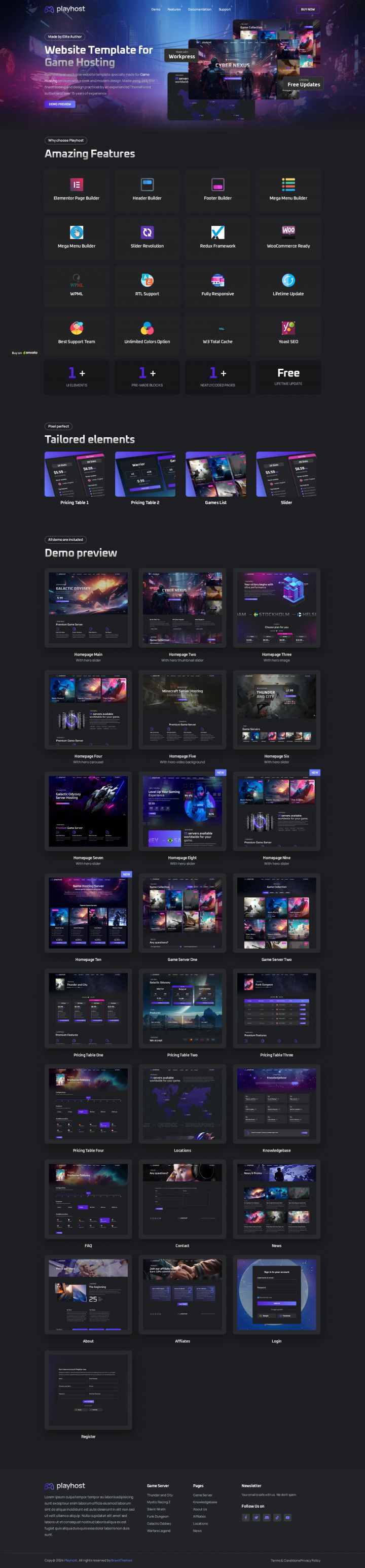 WordPress шаблон ThemeForest Playhost