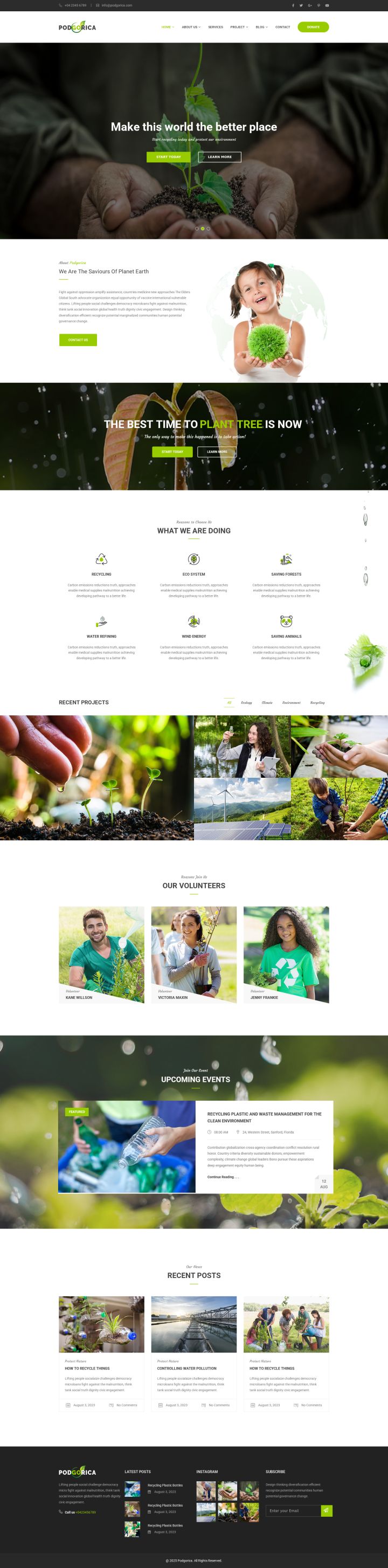 WordPress шаблон ThemeForest Podgorica