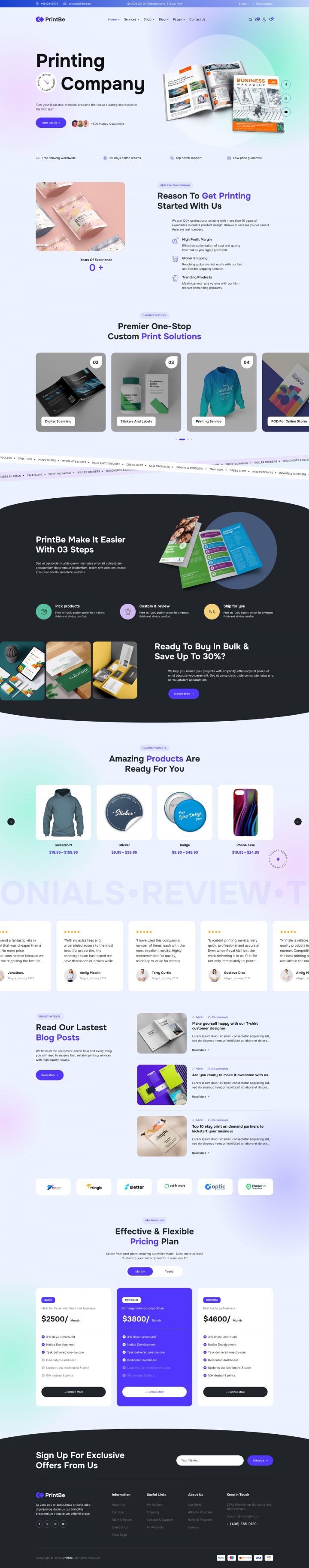 WordPress шаблон ThemeForest PrintBe