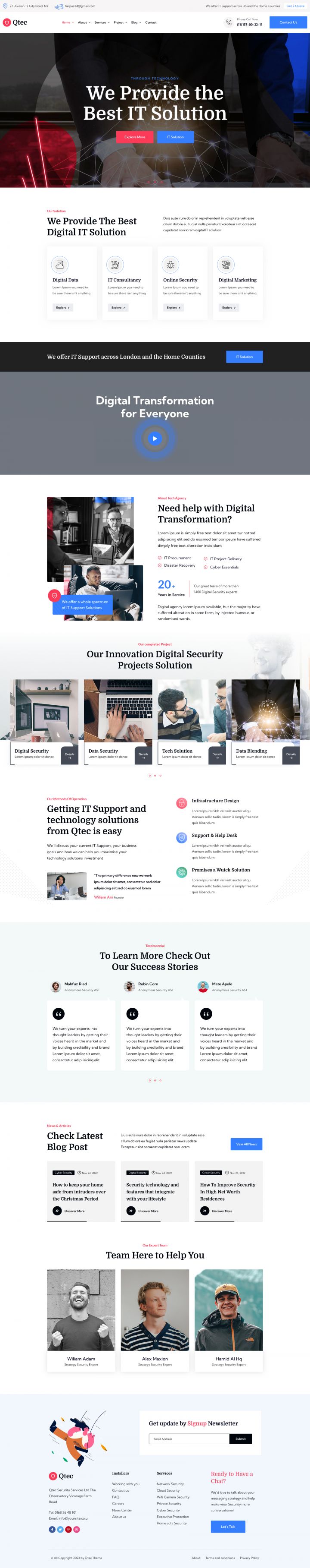 WordPress шаблон ThemeForest Qtec