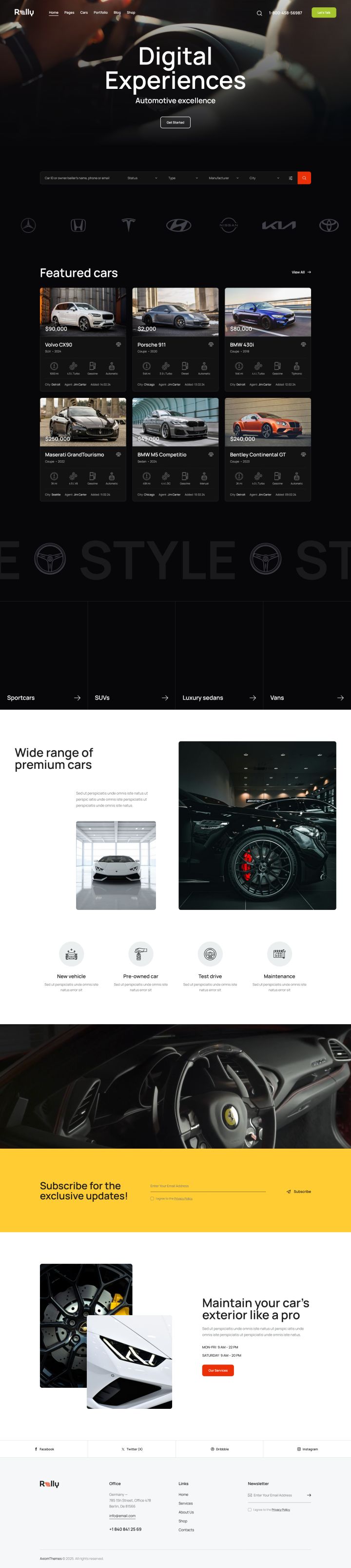 WordPress шаблон ThemeForest Rally