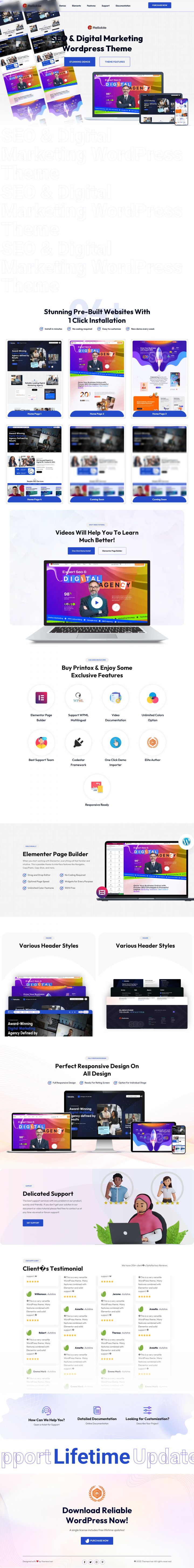 WordPress шаблон ThemeForest Reliable