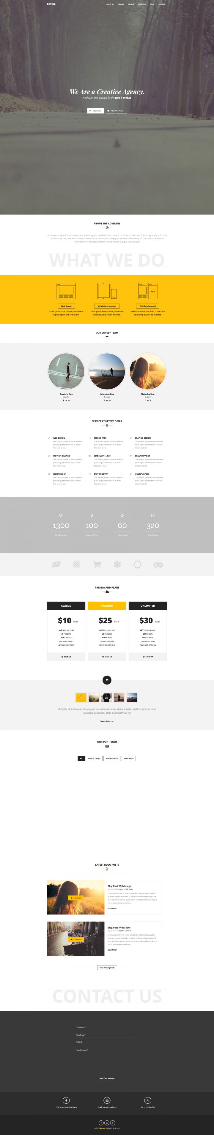 WordPress шаблон ThemeForest RENEW