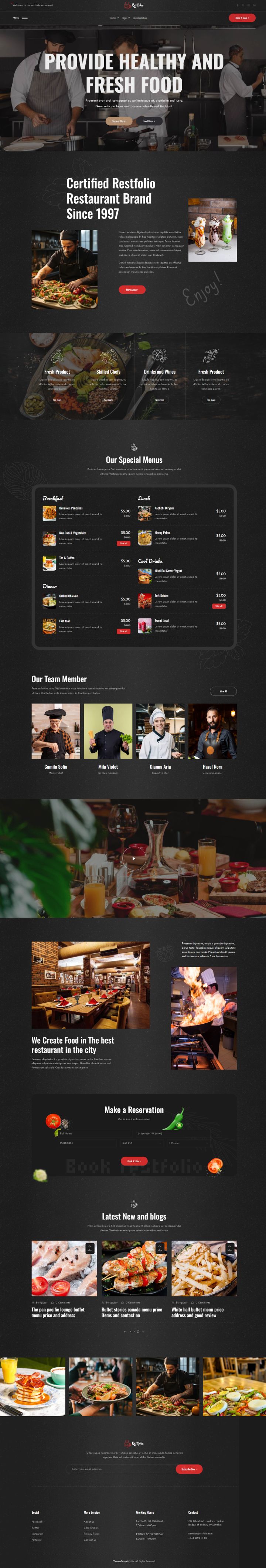 WordPress шаблон ThemeForest Restfolio