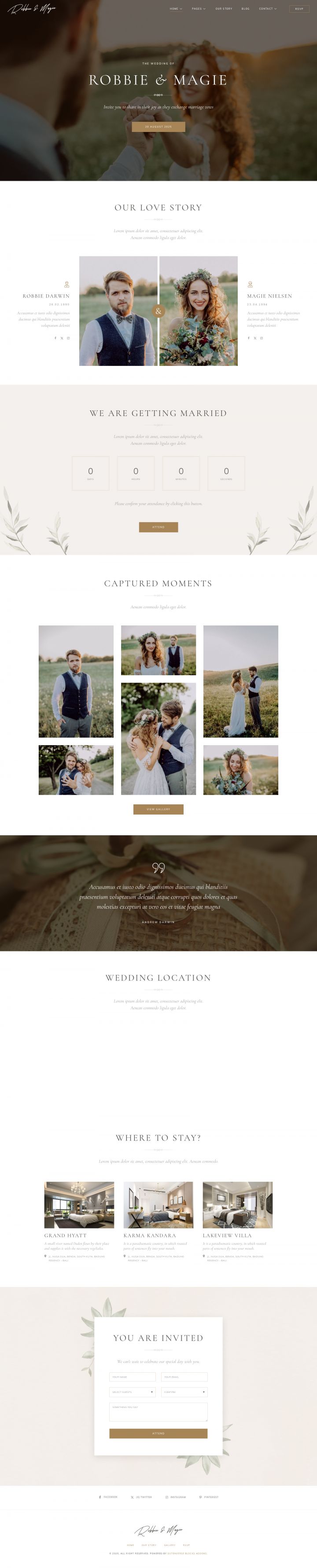 WordPress шаблон ThemeForest Robbie & Magie