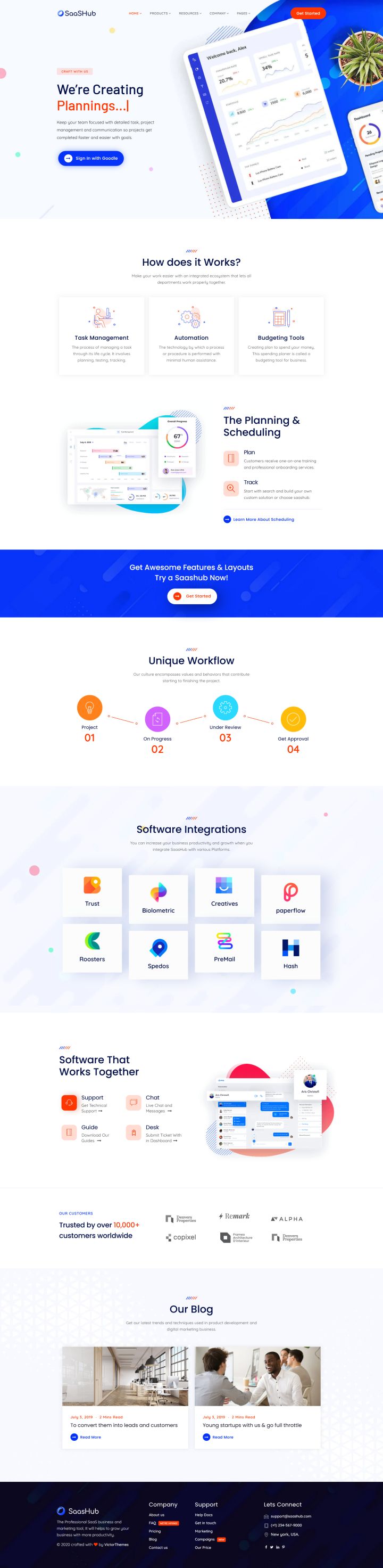 Шаблон ThemeForest SaaSHub WordPress шаблон ThemeForest SaaSHub