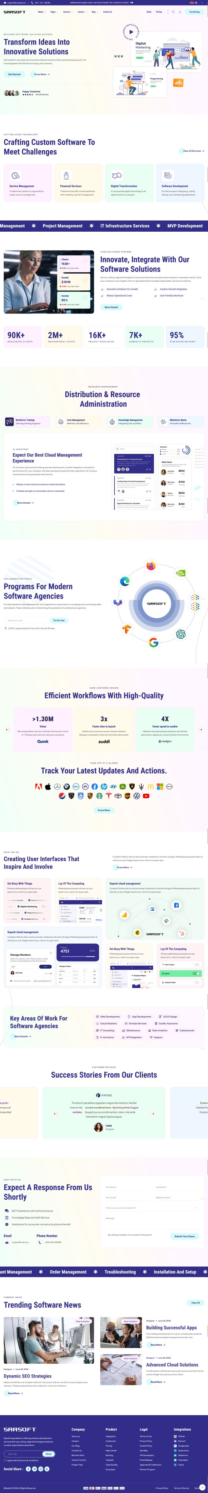 WordPress шаблон ThemeForest SaaSoft