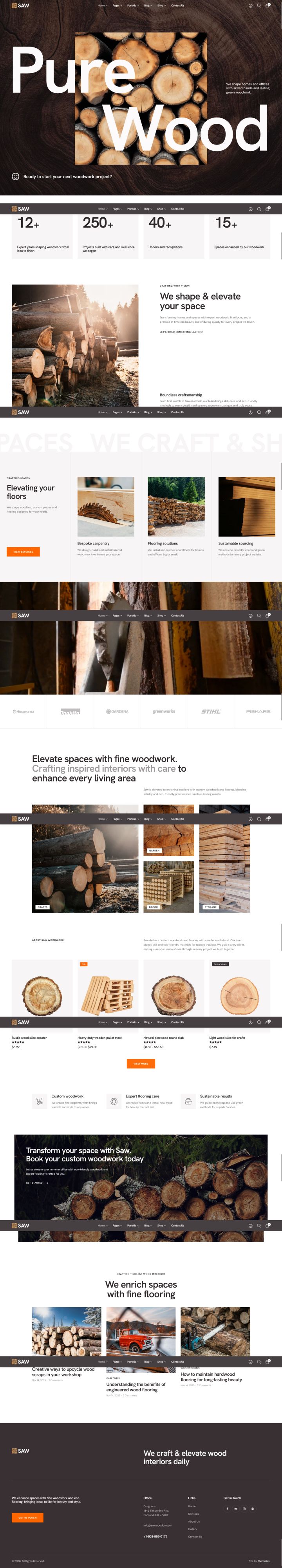 WordPress шаблон ThemeForest Saw