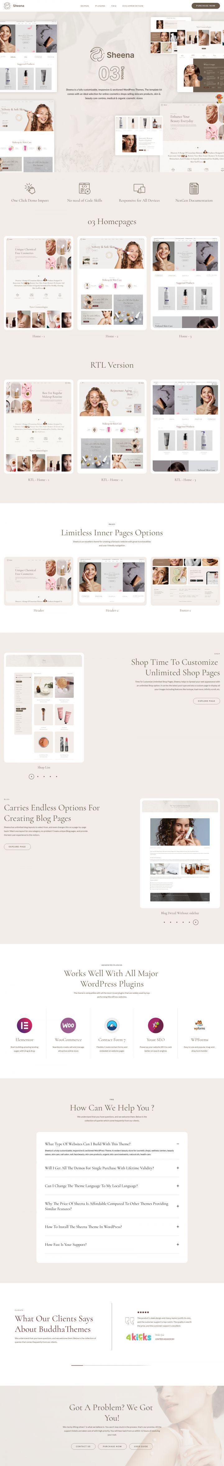 WordPress шаблон ThemeForest Sheena