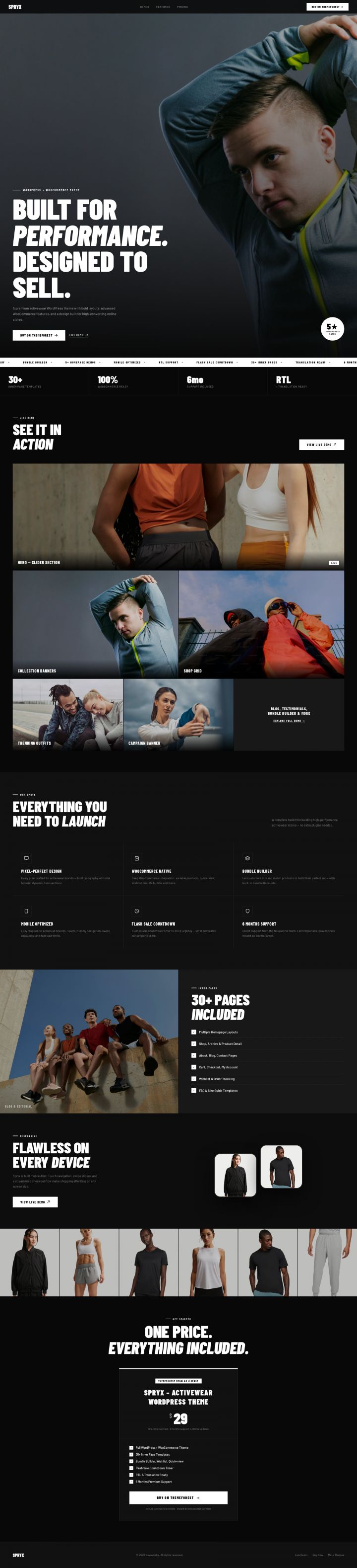 WordPress шаблон ThemeForest Spryx
