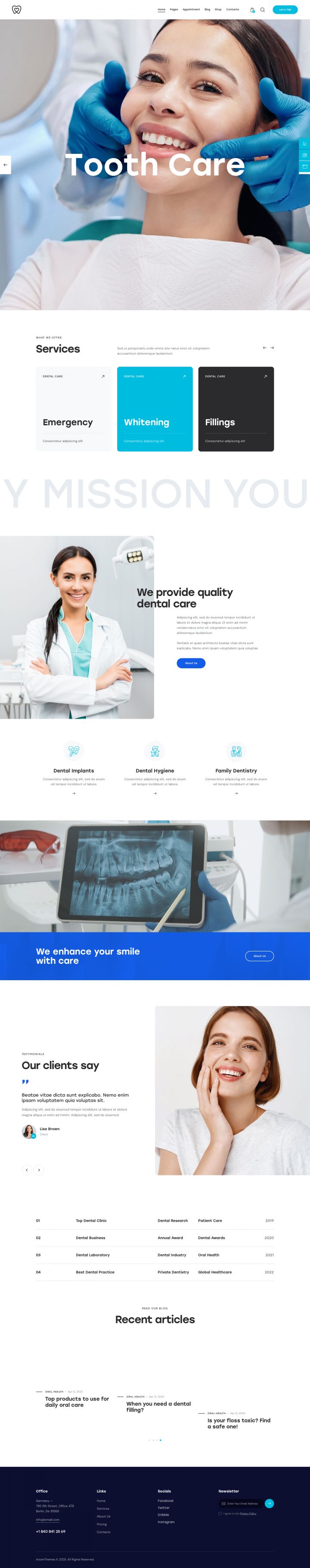 WordPress шаблон ThemeForest Stomatology