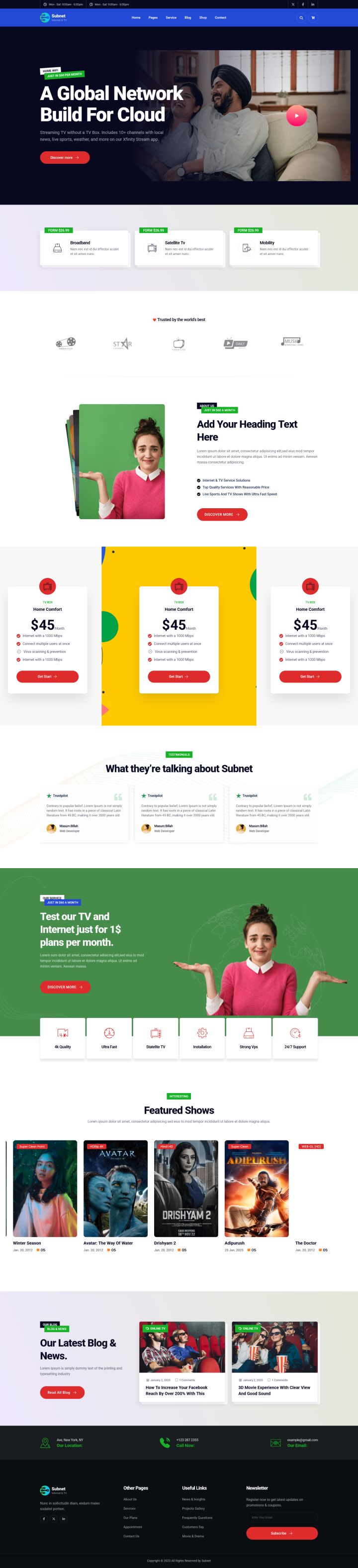 Шаблон ThemeForest Subnet WordPress шаблон ThemeForest Subnet