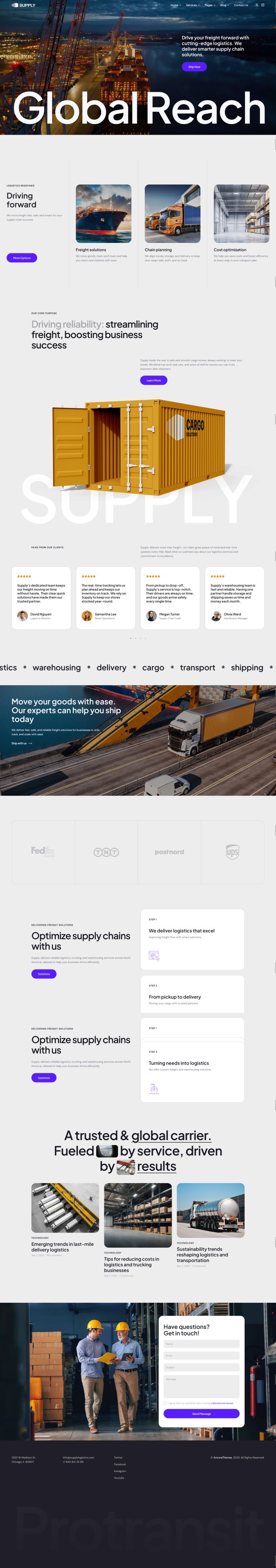 WordPress шаблон ThemeForest Supply