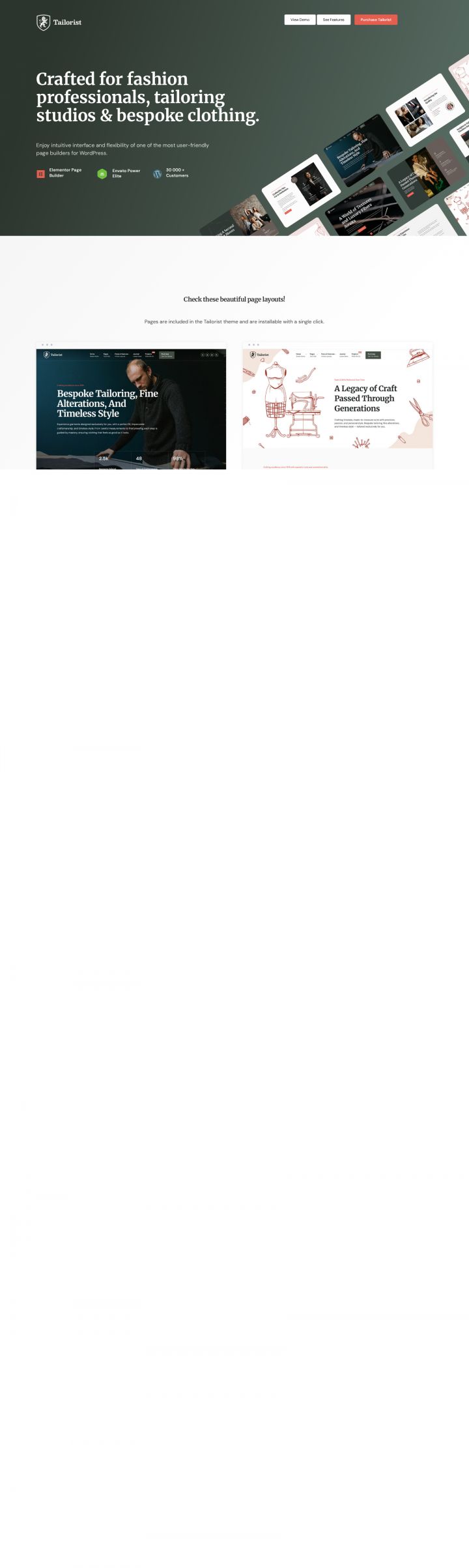 WordPress шаблон ThemeForest Tailorist