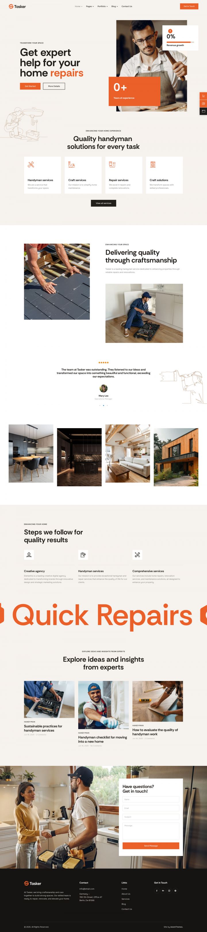 WordPress шаблон ThemeForest Tasker