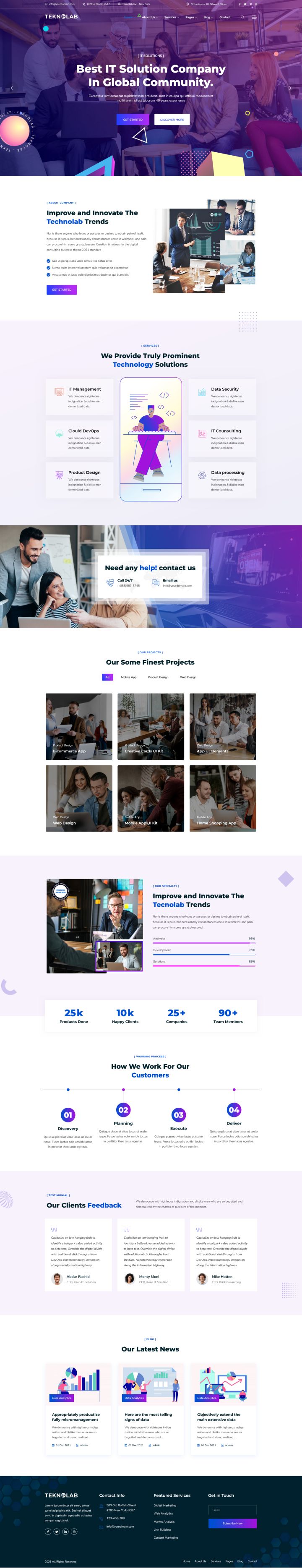 WordPress шаблон ThemeForest Teknolab