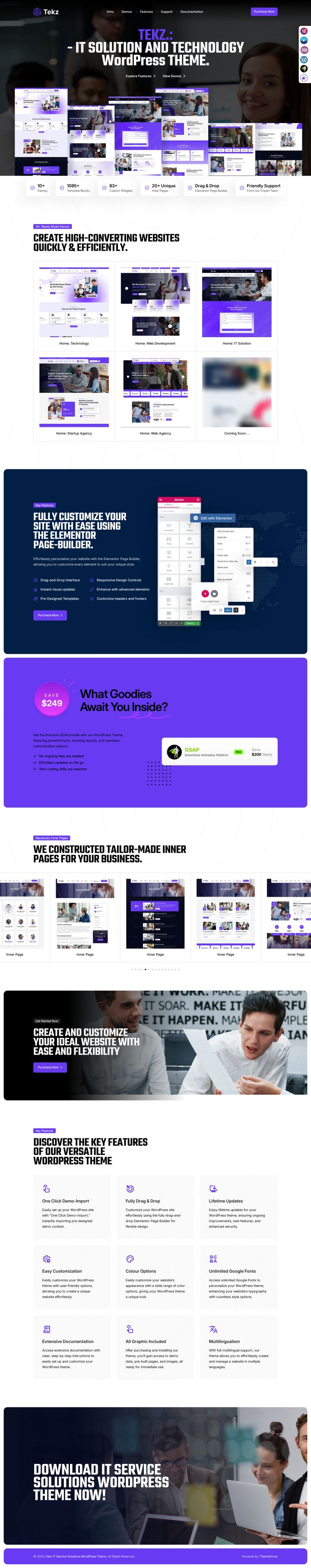 WordPress шаблон ThemeForest Tekz