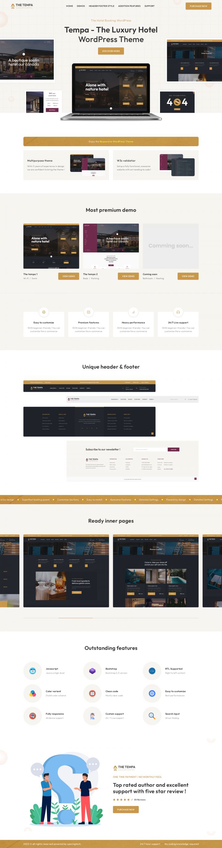 WordPress шаблон ThemeForest Tempa