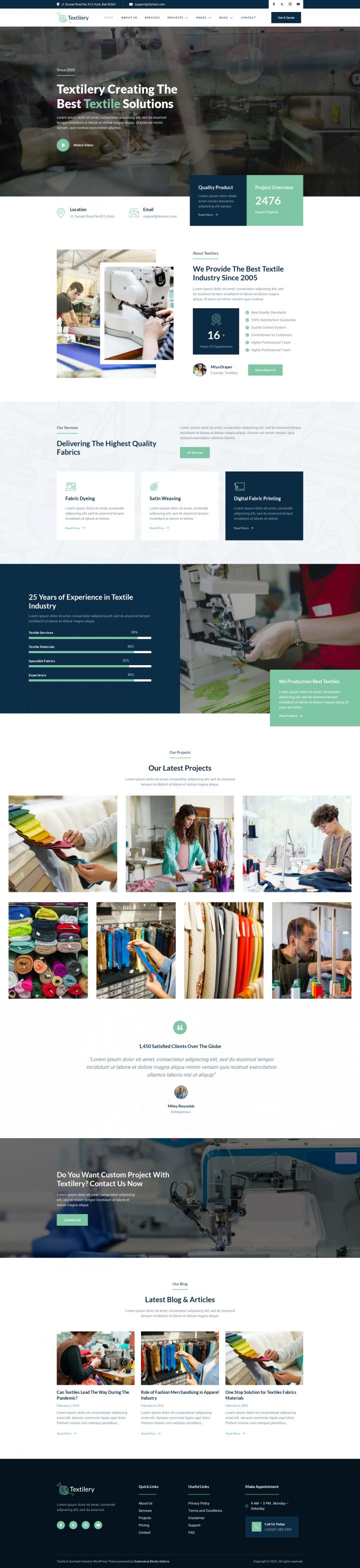 WordPress шаблон ThemeForest Textilery