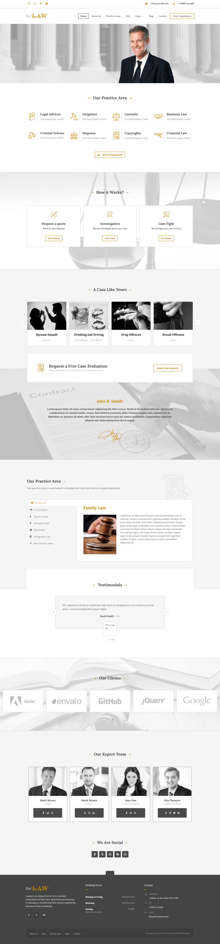 WordPress шаблон ThemeForest The Law