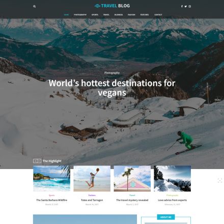 ThemeForest Travel Blog