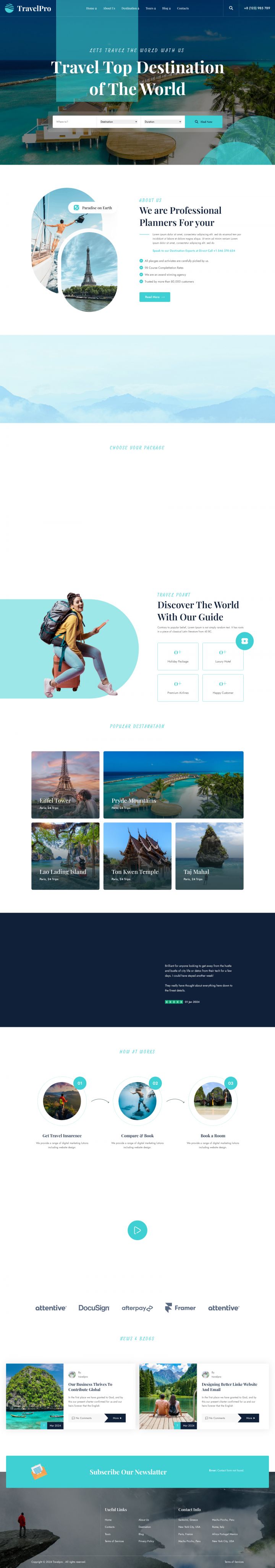 WordPress шаблон ThemeForest TravelPro