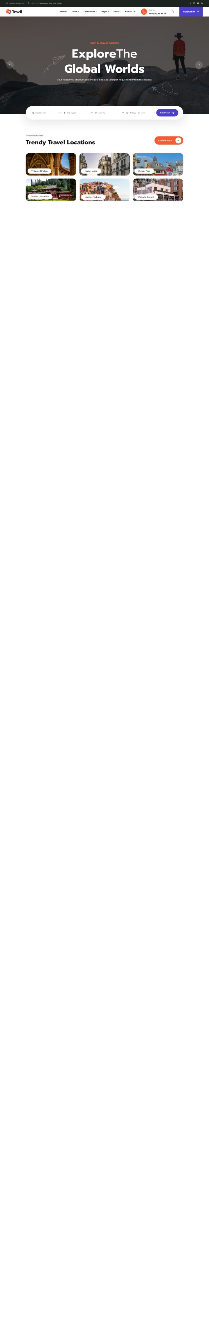 Шаблон ThemeForest Travil WordPress шаблон ThemeForest Travil