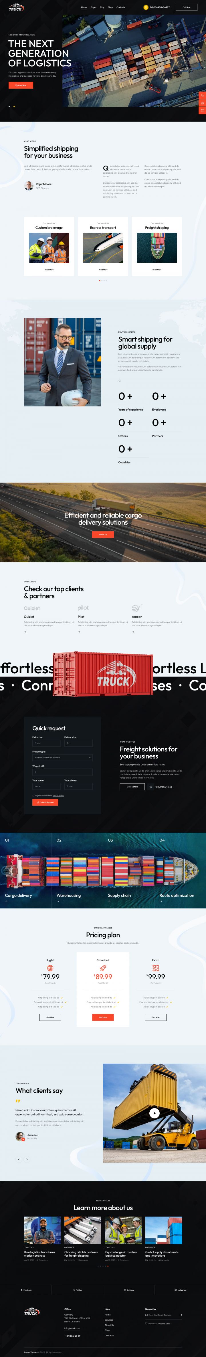 Шаблон ThemeForest Truck WordPress шаблон ThemeForest Truck