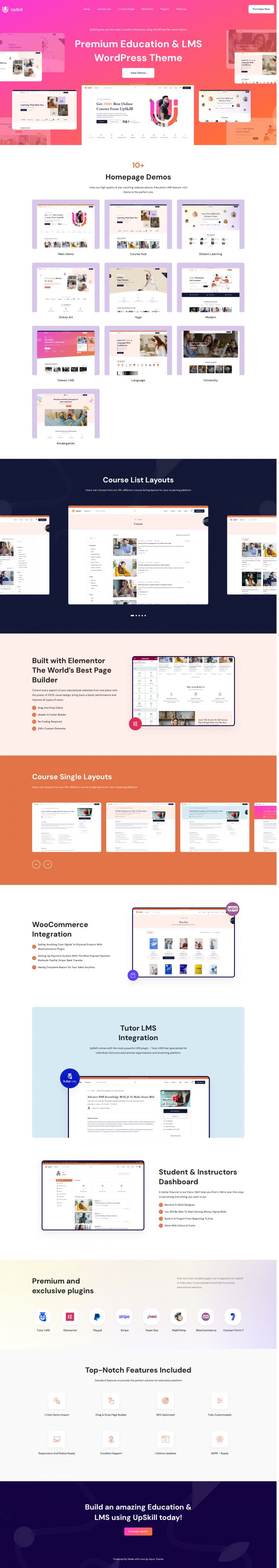 WordPress шаблон ThemeForest UpSkill