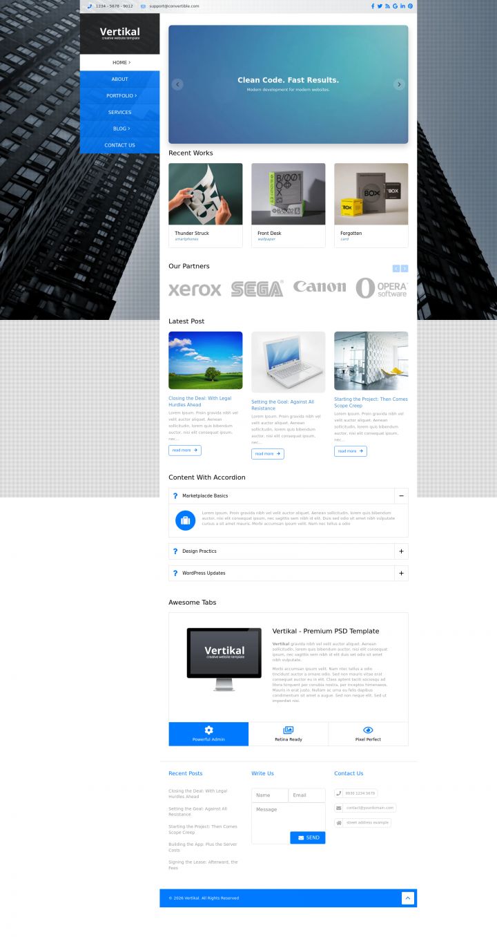 Шаблон ThemeForest Vertikal WordPress шаблон ThemeForest Vertikal