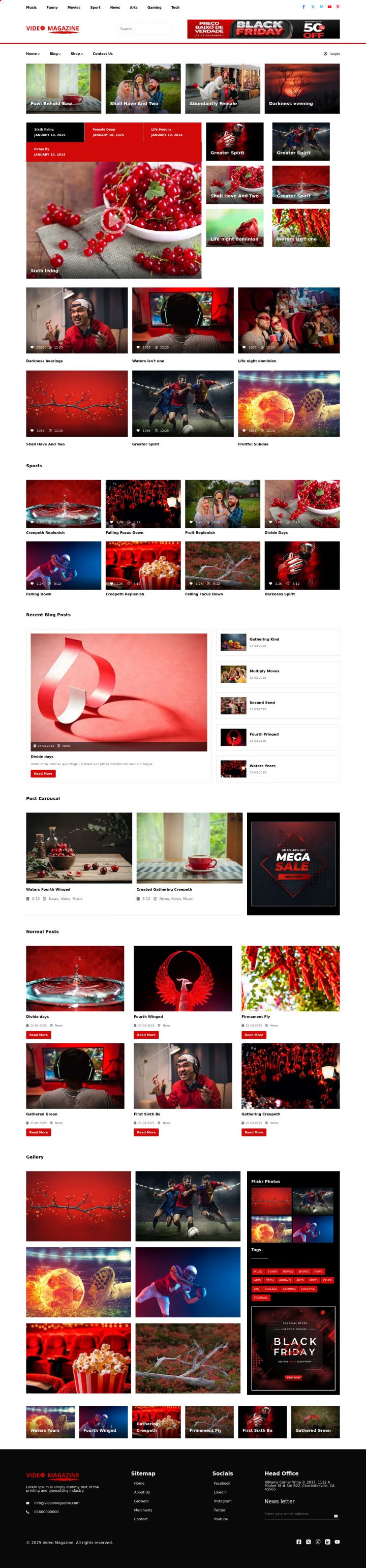 Шаблон ThemeForest Video Magazine WordPress шаблон ThemeForest Video Magazine