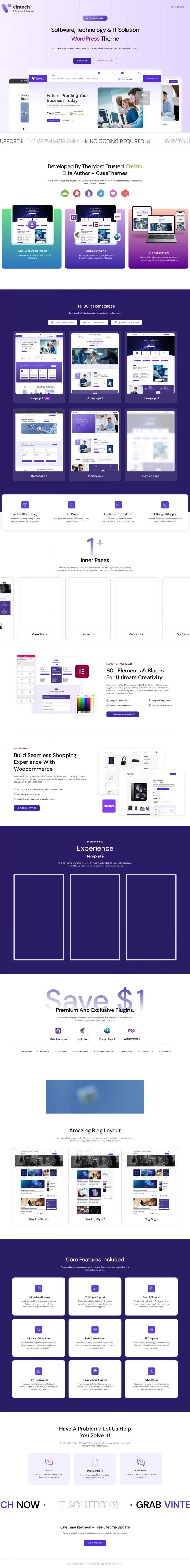 WordPress шаблон ThemeForest Vintech