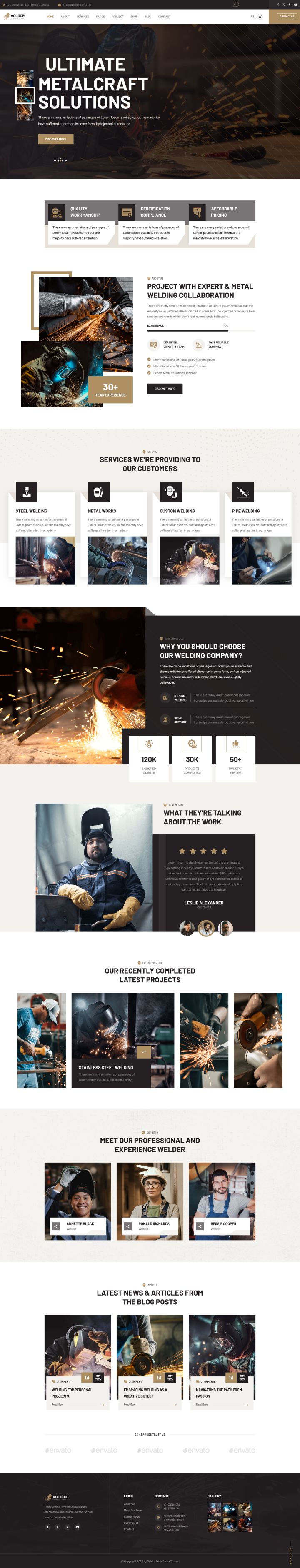 WordPress шаблон ThemeForest Voldor