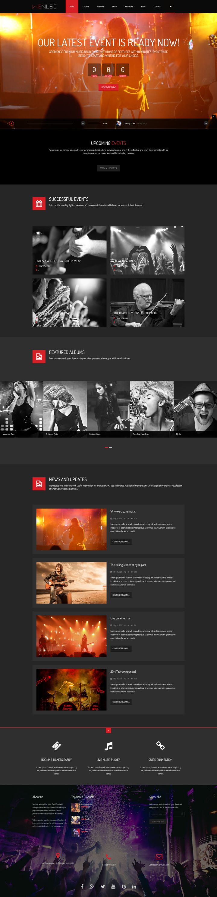 WordPress шаблон ThemeForest WeMusic