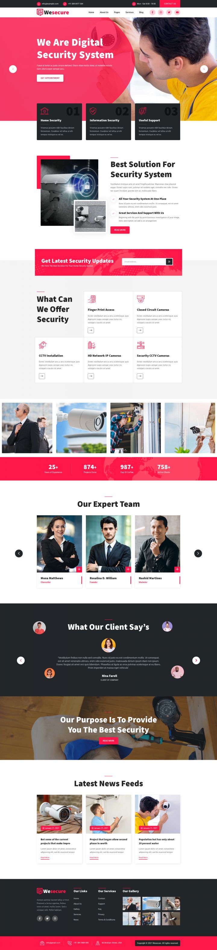WordPress шаблон ThemeForest Wesecure