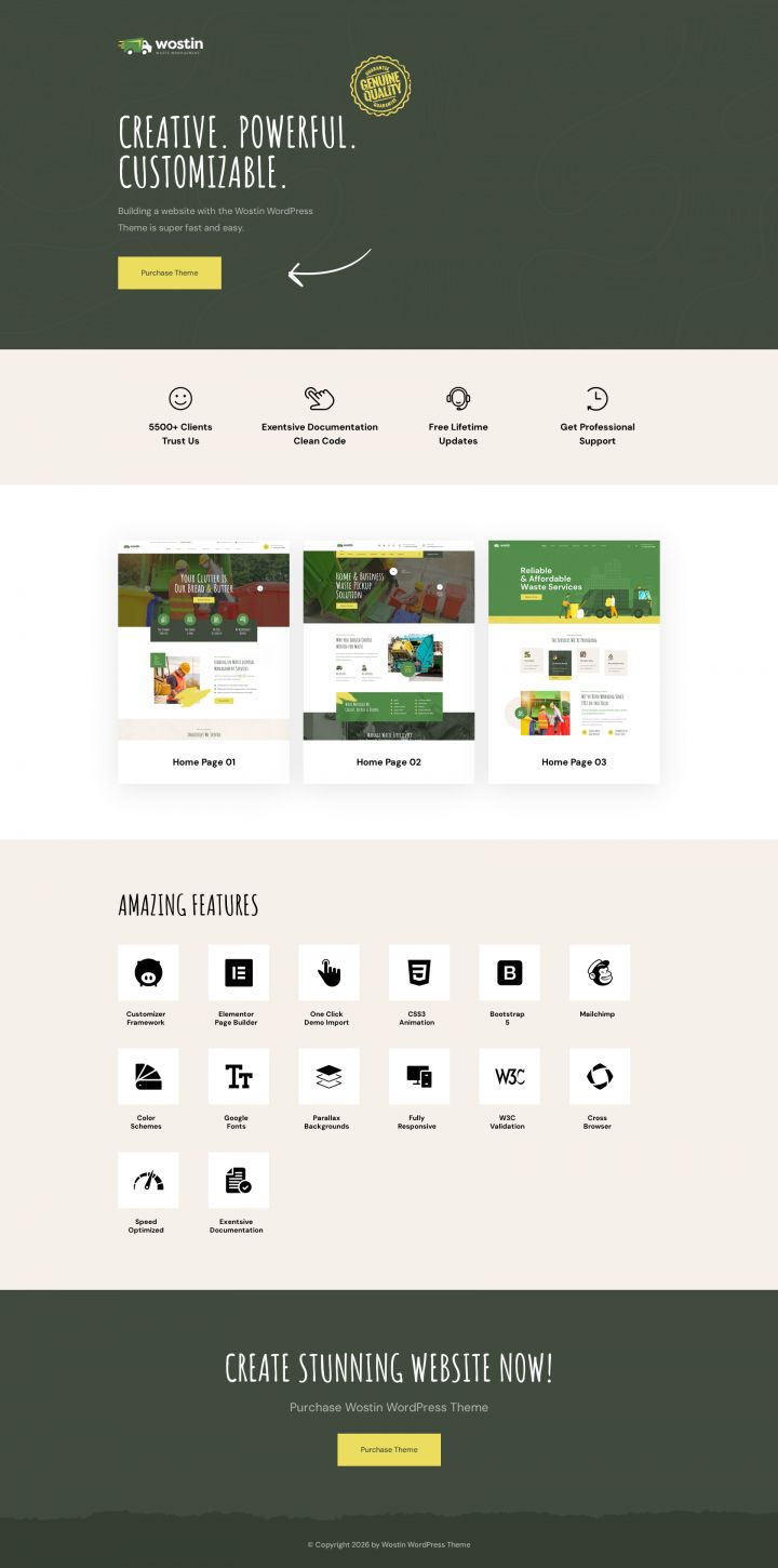 Шаблон ThemeForest Wostin WordPress шаблон ThemeForest Wostin