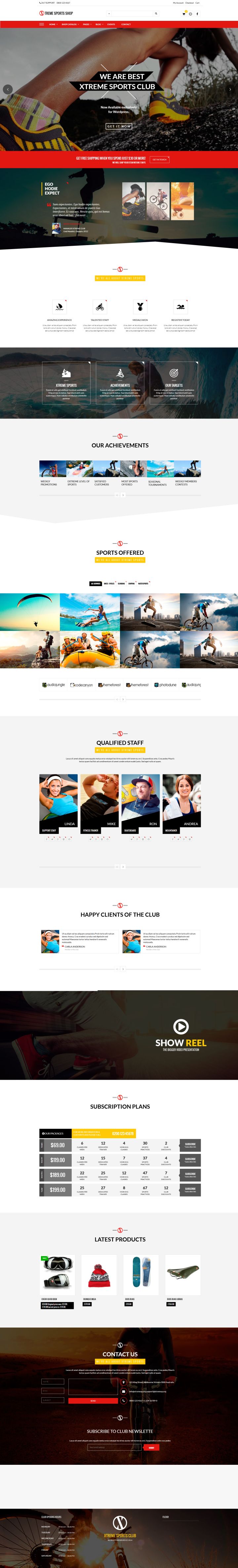 Шаблон ThemeForest Xsports WordPress шаблон ThemeForest Xsports