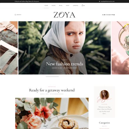 ThemeForest Zoya