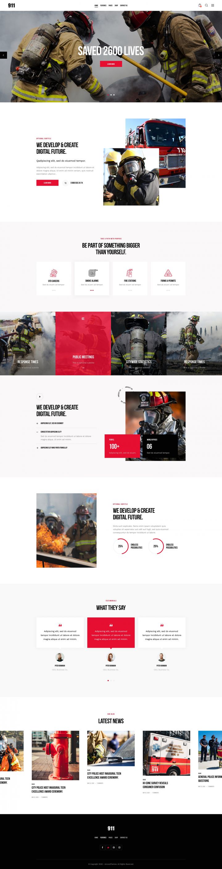 WordPress шаблон ThemeForest 911