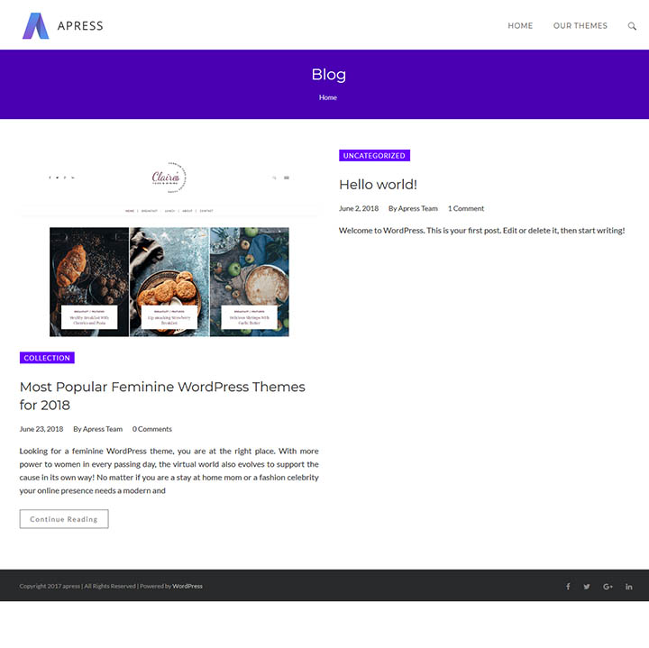 WordPress шаблон ThemeForest Apress