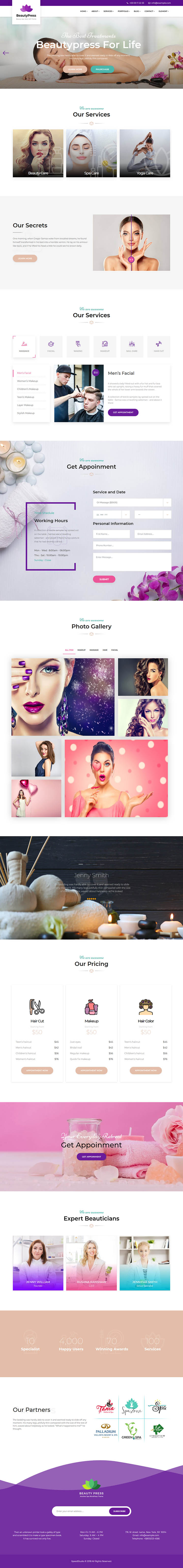 WordPress шаблон ThemeForest BeautyPress