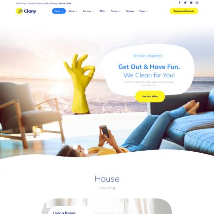 ThemeForest Cleaning Services