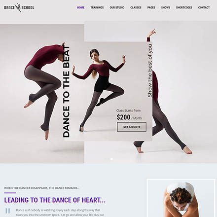 ThemeForest Dance School