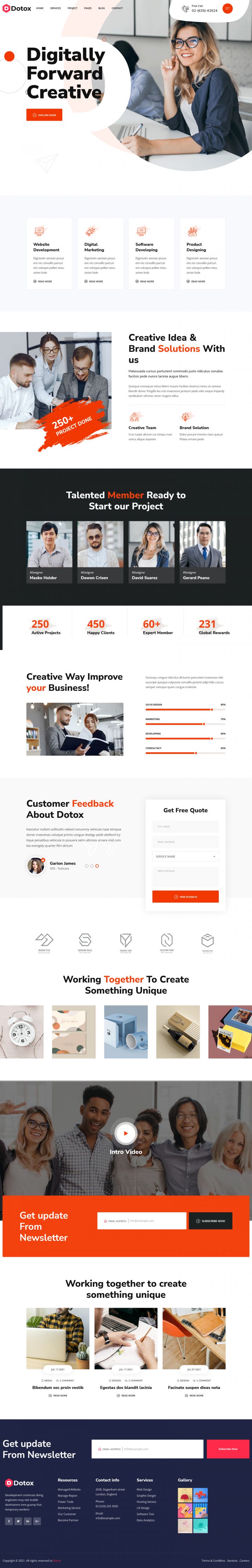 WordPress шаблон ThemeForest Dotox